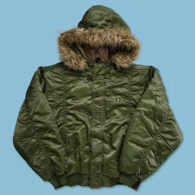 Y2K Southpole Satin Padded Jacket Medium