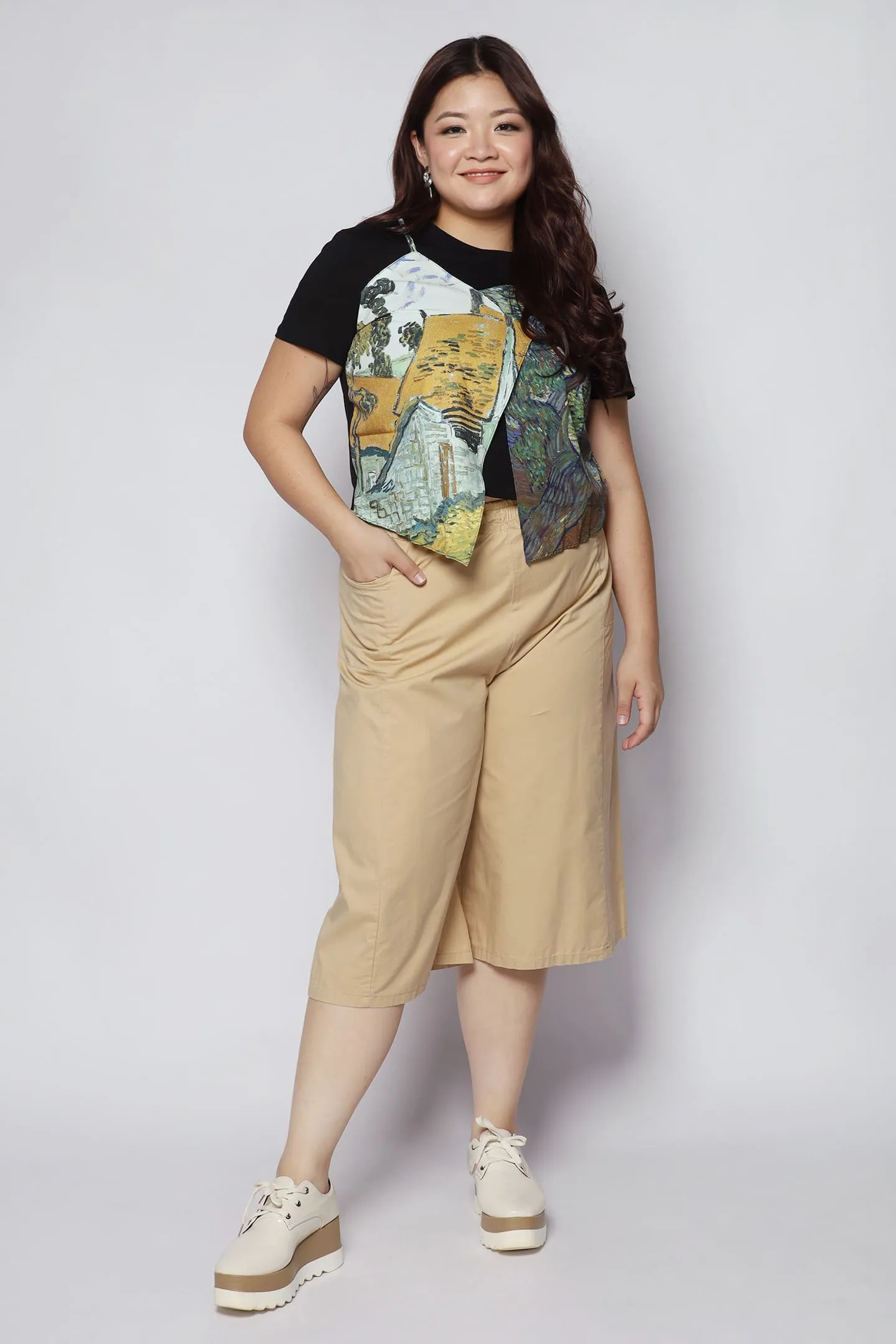 Zant Culottes Pants in Khaki