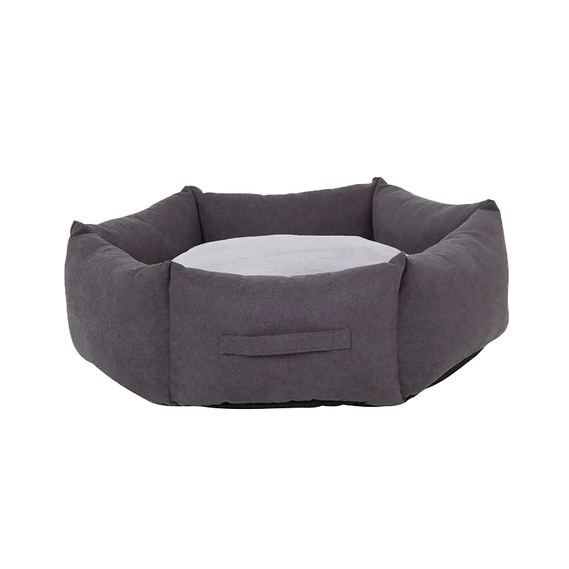 Zip Off Hexagonal Charcoal Sofa Bed with Removable Parts