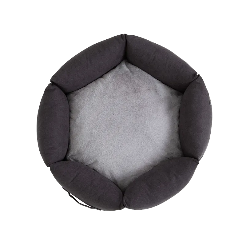 Zip Off Hexagonal Charcoal Sofa Bed with Removable Parts