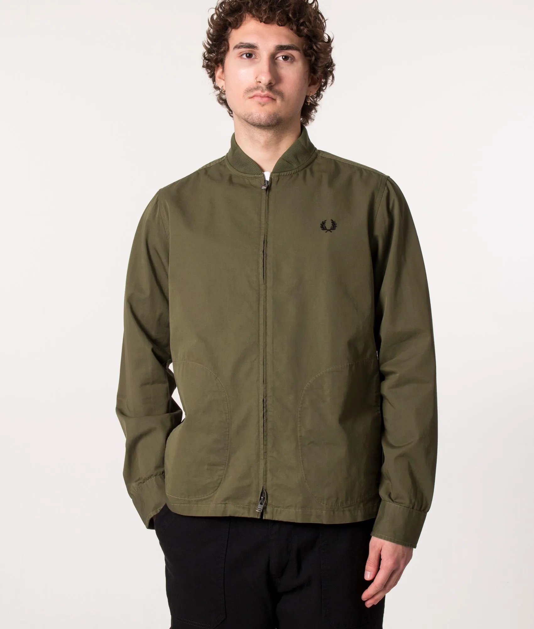 Zip Through Bomber Overshirt